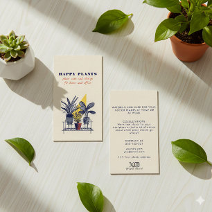 Carte De Visite Soins Plantes intérieurs modernes