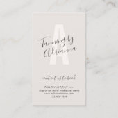 Carte De Visite Soins postérieurs en bronzage beige crème (Devant)