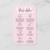 Carte De Visite Soins postérieurs tendance Retro rose moderne Salo (Devant)