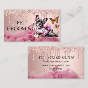 Carte De Visite Soins pour Animaux Salon de Toilettage pour Chiots