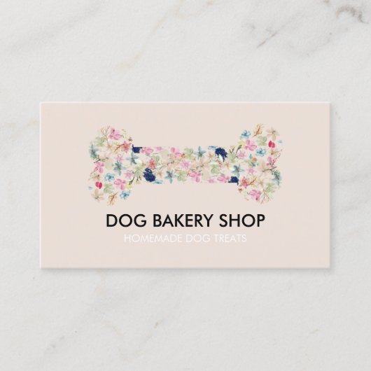 Carte De Visite Soins pour chiens faits maison d'os beige (Devant)