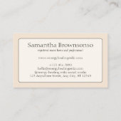 Carte De Visite Soins prodigués aux aidants naturels Soins infirmi (Dos)