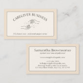 Carte De Visite Soins prodigués aux aidants naturels Soins infirmi (Devant / Derrière)