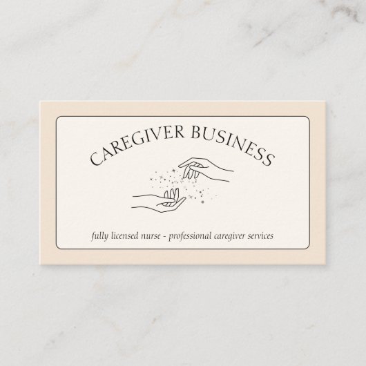 Carte De Visite Soins prodigués aux aidants naturels Soins infirmi (Devant)