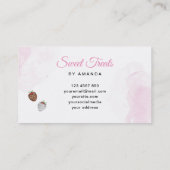 Carte De Visite Soins sucrés Boulangerie rose (Dos)