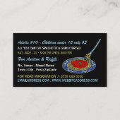 Carte De Visite Soirée de collecte de fonds stylish Spaghetti (Dos)