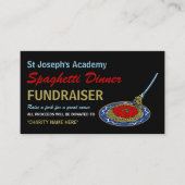 Carte De Visite Soirée de collecte de fonds stylish Spaghetti (Devant)