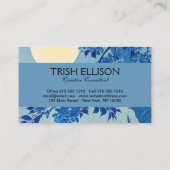 Carte De Visite Soirée Lune Arbre Bleu Lune (Dos)