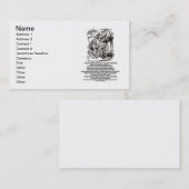 Carte De Visite Soit le pays des merveilles ce que vous sembleriez (Devant / Derrière)