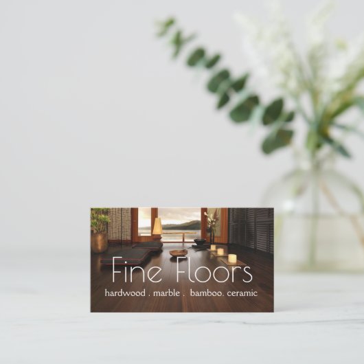 Carte De Visite Sol Construction en marbre de bois franc (Debout devant)