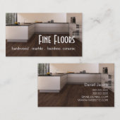 Carte De Visite Sol Construction en marbre de bois franc (Devant / Derrière)