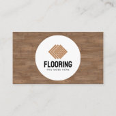Carte De Visite Sol en bois moderne Carrelage Service Accueil Amél (Dos)