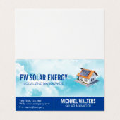 Carte De Visite Solaire domestique | Énergie propre (Extérieur déplié)