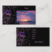 Carte de visite solaire floral (Devant / Derrière)