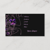 Carte de visite solaire floral (Dos)