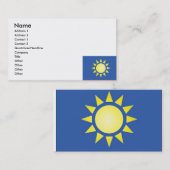 Carte de visite solaire jaune (Devant / Derrière)