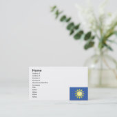 Carte de visite solaire jaune (Debout devant)