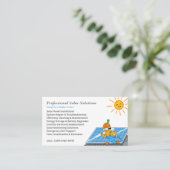 Carte De Visite Solar Panel Cleaning & Maintenance Services (Debout devant)