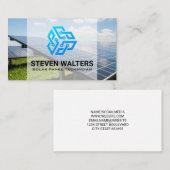 Carte De Visite Solar Panel Tech | Clean Energy (Devant / Derrière)