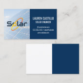 Carte De Visite Solar Panels Energy | Light Bulb | QR Scan Code (Devant / Derrière)
