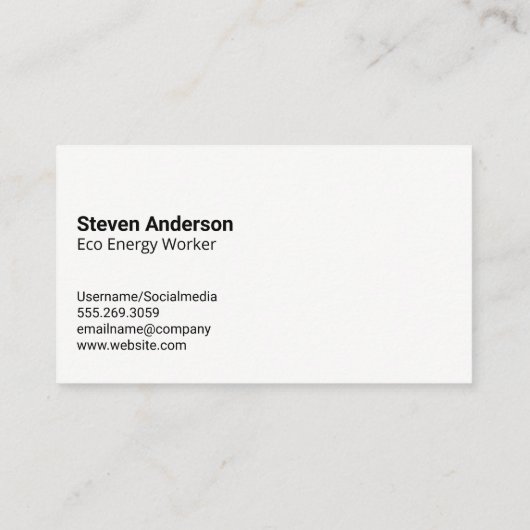 Carte De Visite Solar Panels | Technicians Working Onsite (Dos)