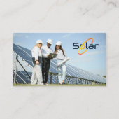 Carte De Visite Solar Panels | Technicians Working Onsite (Devant)