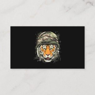 Carte De Visite Soldat Tiger Vétérinaire Armée Tiger Safari Animal