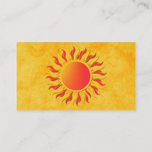 Carte De Visite Soleil (Dos)