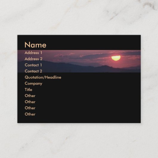 Carte De Visite Soleil (Devant)