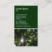 Carte De Visite Soleil à travers les arbres - Vert foncé (Dos)
