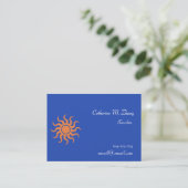 Carte De Visite soleil, bleu (Debout devant)