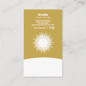Carte De Visite Soleil céleste holistique et lune (Dos)