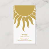 Carte De Visite Soleil céleste holistique et lune (Dos)