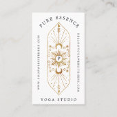 Carte De Visite Soleil céleste holistique & Lune Encre foncée Mono (Devant)