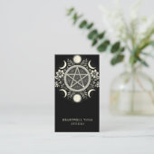 Carte De Visite Soleil céleste holistique noir (Debout devant)