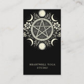 Carte De Visite Soleil céleste holistique noir (Devant)