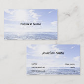 Carte De Visite Soleil chaud sur l'océan (Devant / Derrière)