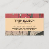 Carte De Visite soleil couchant japonais pruniers arbres (Dos)