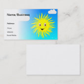 Carte De Visite Soleil Dans Le Ciel Bleu (Devant / Derrière)