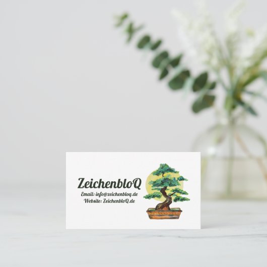 Carte De Visite Soleil de Bonsai Tree (Debout devant)