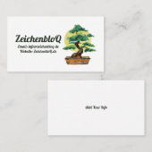 Carte De Visite Soleil de Bonsai Tree (Devant / Derrière)