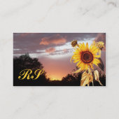 CARTE DE VISITE SOLEIL ET COUCHER DE SOLEIL D'ÉTÉ ROSE (Dos)