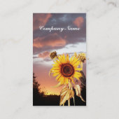 CARTE DE VISITE SOLEIL ET COUCHER DE SOLEIL D'ÉTÉ ROSE (Dos)