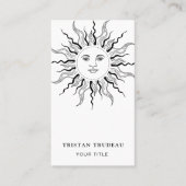 Carte De Visite Soleil Et Rayons Célestes  (Devant)