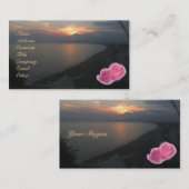 Carte De Visite Soleil floral (Devant / Derrière)