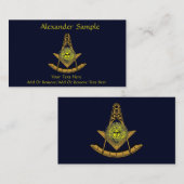 Carte De Visite Soleil masonique (Devant / Derrière)