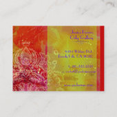 Carte De Visite Soleil matinal, damas et modèle abstrait (Dos)