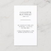 Carte De Visite Soleil noir céleste (Dos)