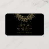 Carte De Visite Soleil noir céleste (Dos)