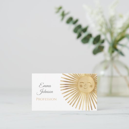 Carte De Visite Soleil Or Joyeux Soleil (Debout devant)